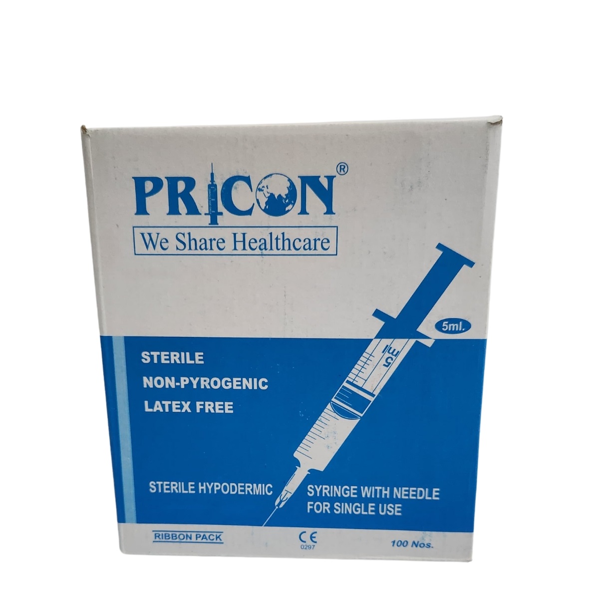 Pricon 5ml Syringe With Needle - 100 Units Pack