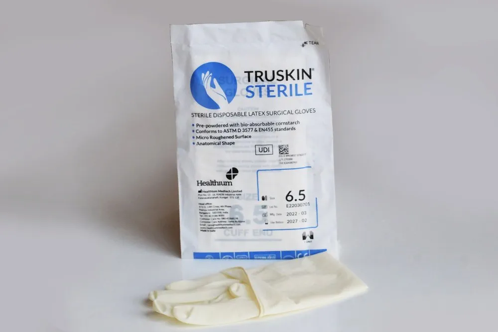 Sutures India Truskin Sterile Powdered Surgical Gloves
