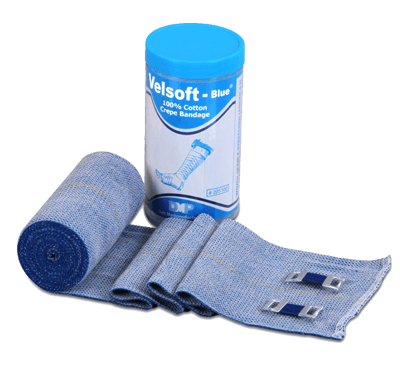Datt Medi Velsoft Cotton Crepe Blue Bandage 8 cm x 4.0 m