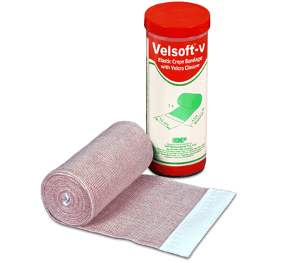 Datt Medi Velsoft-V-Elastic Crepe Bandage 8 cm x4.0 m