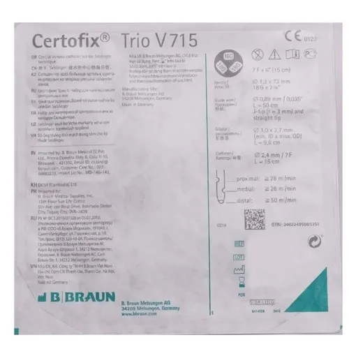 B Braun Certofix Trio Central Venous Catheter Kit